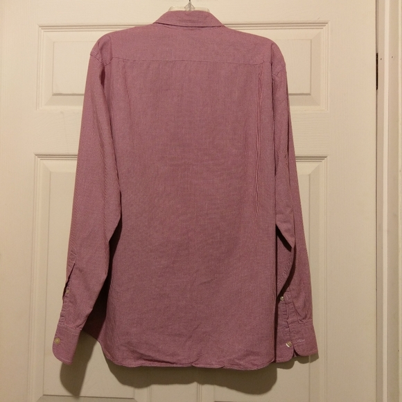 J. Crew Red Checked Button-Down, Size Large - Picture 4 of 8